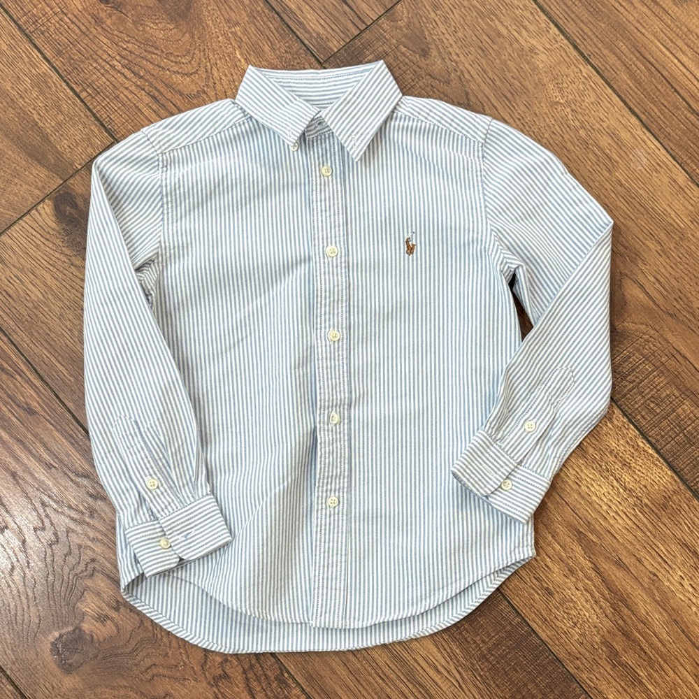 Ralph Lauren Striped Blue Boys Shirt 6